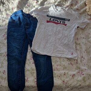 Levis Set Pants Size 10 Shirt Size Small